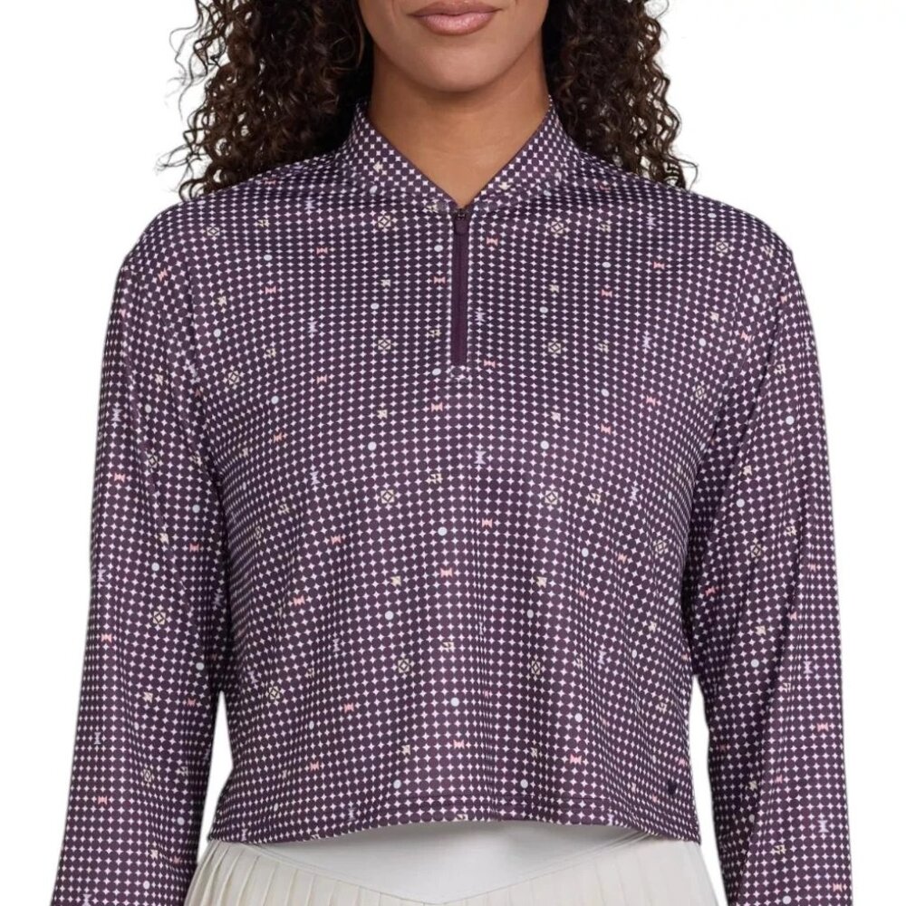 NWT Bad Birdie Women's Blade UV 1/4 Zip Long Sleeve Golf Pullover Size Large